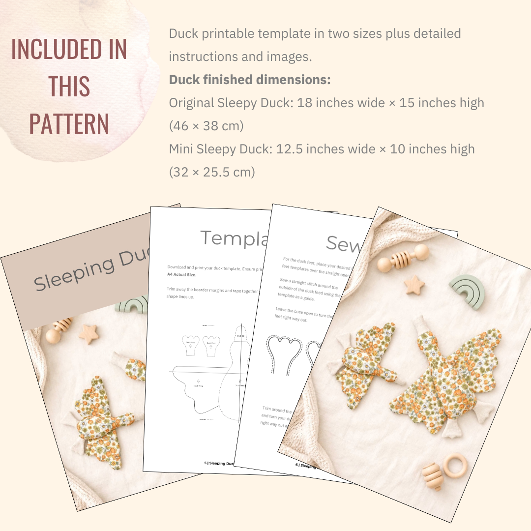 Sleepy Duck Sewing Pattern