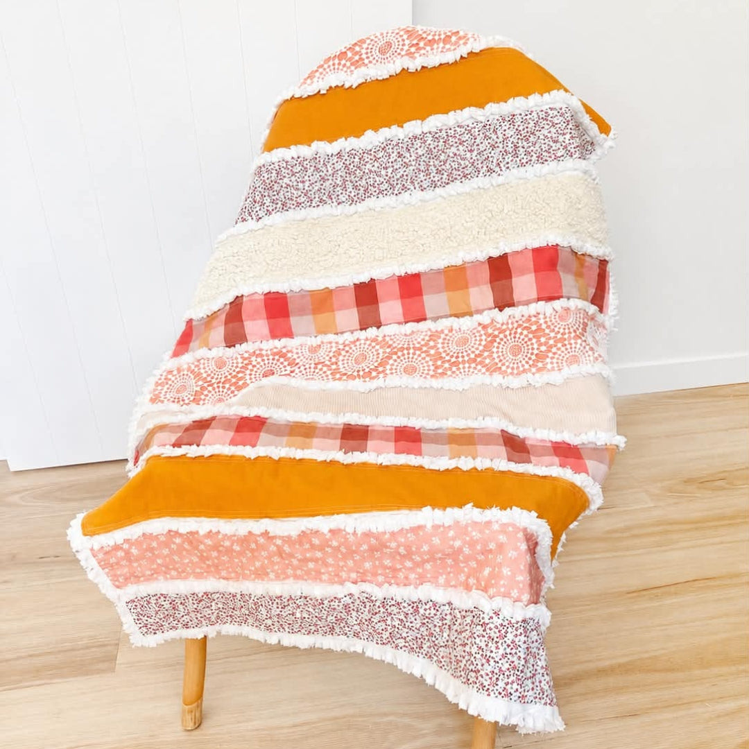 Strip Rag Quilt Sewing Pattern