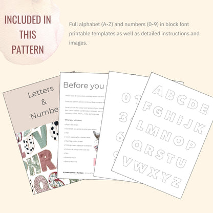 7 Inch Block Alphabet & Numbers Templates