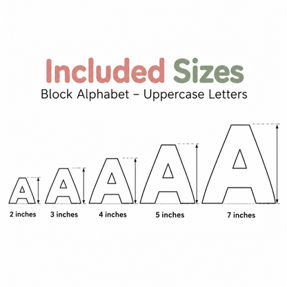 Block Alphabet & Numbers Sewing Pattern Bundle | 5 Sizes