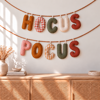 Halloween Bunting Sewing Pattern | Letters & Ghosts