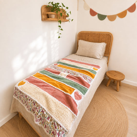 Heart Strip Rag Quilt Sewing Pattern